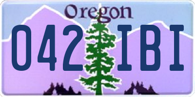 OR license plate 042IBI