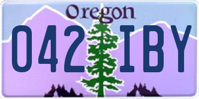 OR license plate 042IBY