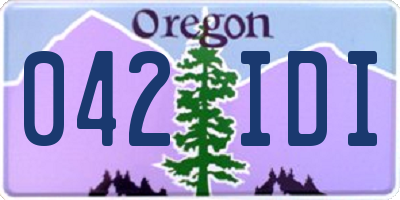 OR license plate 042IDI