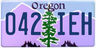 OR license plate 042IEH