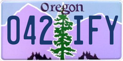 OR license plate 042IFY