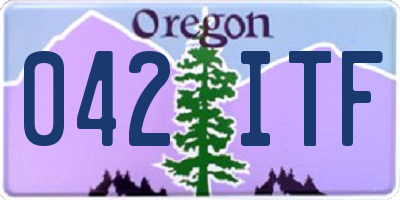 OR license plate 042ITF