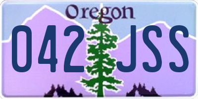 OR license plate 042JSS