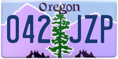 OR license plate 042JZP