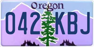 OR license plate 042KBJ
