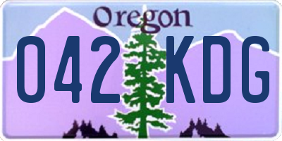 OR license plate 042KDG