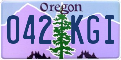 OR license plate 042KGI