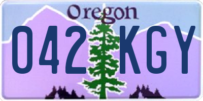 OR license plate 042KGY
