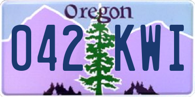 OR license plate 042KWI