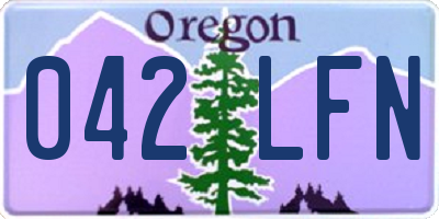OR license plate 042LFN