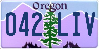 OR license plate 042LIV