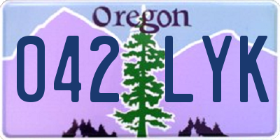 OR license plate 042LYK