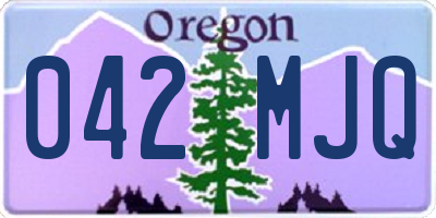 OR license plate 042MJQ