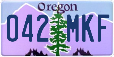 OR license plate 042MKF