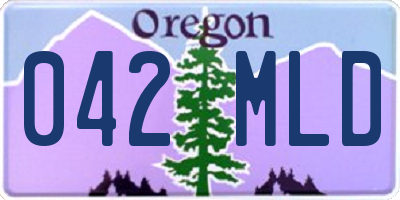 OR license plate 042MLD