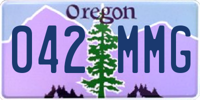 OR license plate 042MMG