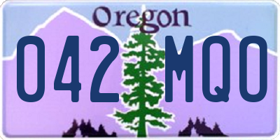 OR license plate 042MQO