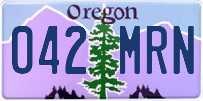 OR license plate 042MRN