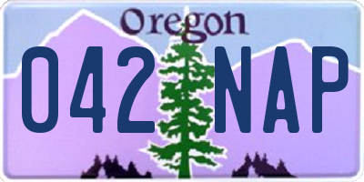 OR license plate 042NAP