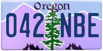 OR license plate 042NBE