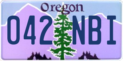 OR license plate 042NBI