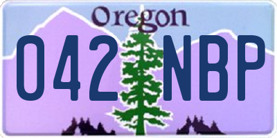 OR license plate 042NBP