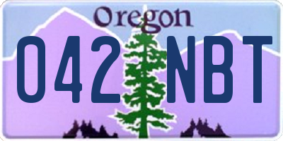 OR license plate 042NBT
