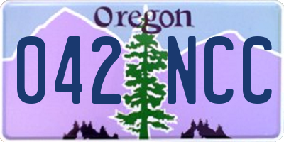 OR license plate 042NCC