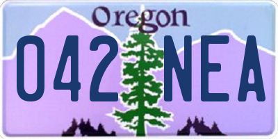 OR license plate 042NEA