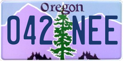 OR license plate 042NEE