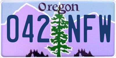 OR license plate 042NFW