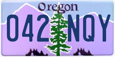OR license plate 042NQY