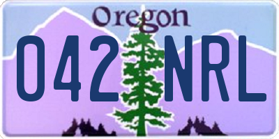 OR license plate 042NRL