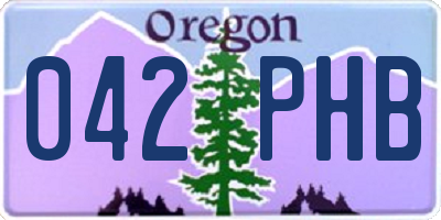 OR license plate 042PHB
