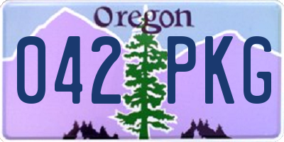 OR license plate 042PKG