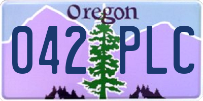 OR license plate 042PLC