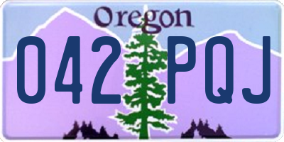 OR license plate 042PQJ
