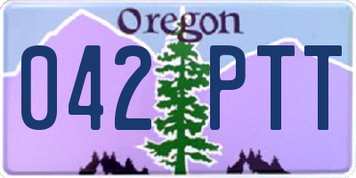 OR license plate 042PTT
