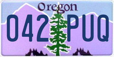 OR license plate 042PUQ