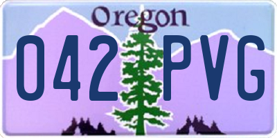 OR license plate 042PVG