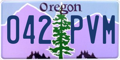 OR license plate 042PVM