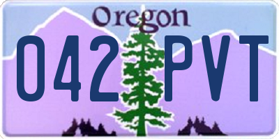 OR license plate 042PVT