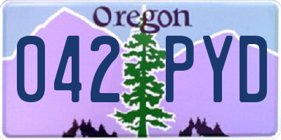 OR license plate 042PYD