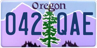 OR license plate 042QAE