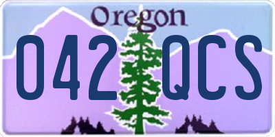 OR license plate 042QCS