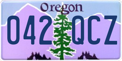OR license plate 042QCZ