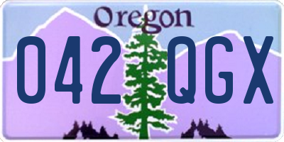 OR license plate 042QGX