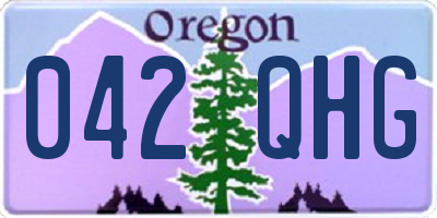 OR license plate 042QHG