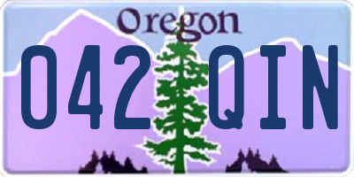 OR license plate 042QIN