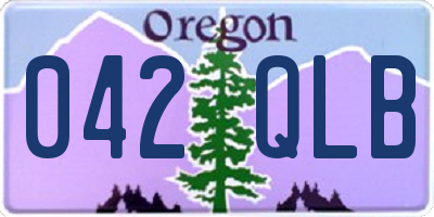 OR license plate 042QLB